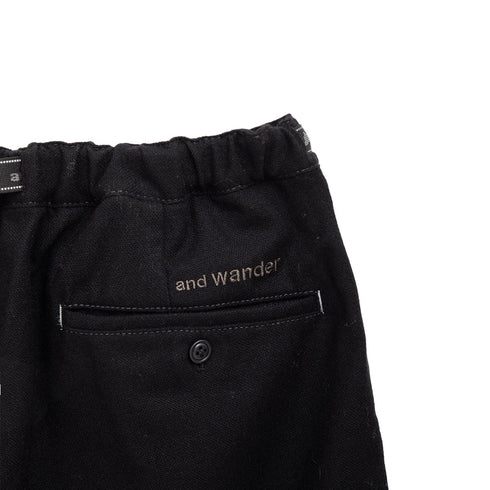 And Wander Rewool Tweed Wide Pants Black Degli Uberti